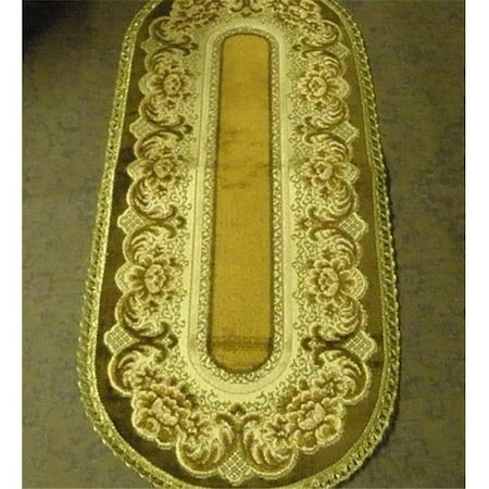 Tapestry Trading Tapestry Trading V1454BR 14 x 54 in. Begium Table Runner Verona; Brown V1454BR